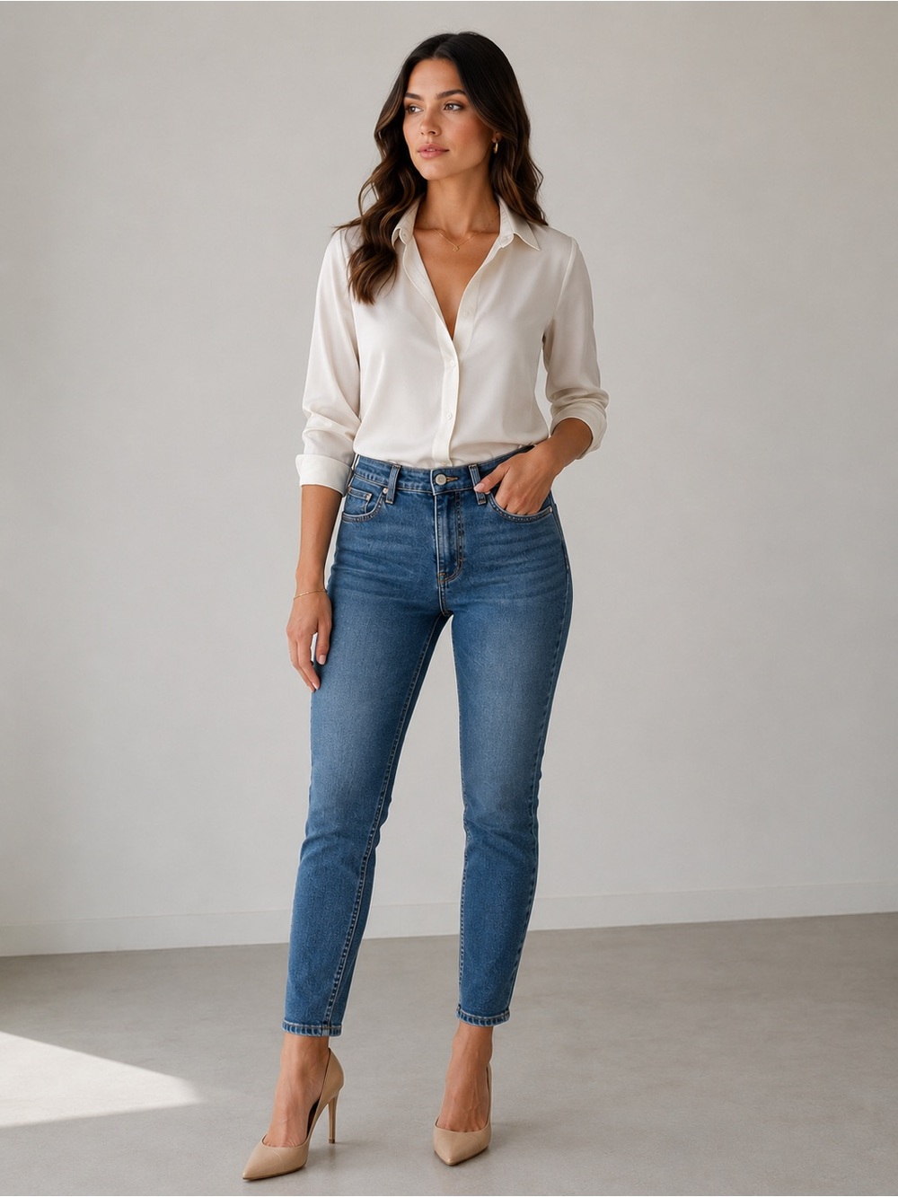 PAIGE Verdugo Ankle Skinny Jeans Mira Wash Factory Distressed Size 28